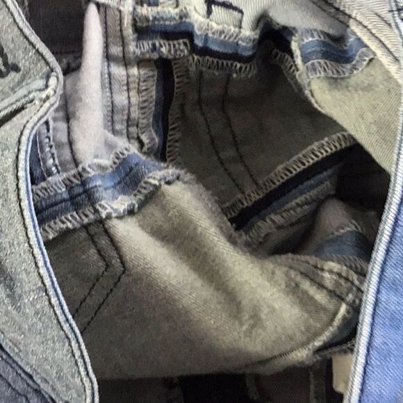 ENC Designed in Korea Patchwork Denim Mini Skirt - Picture 7 of 8